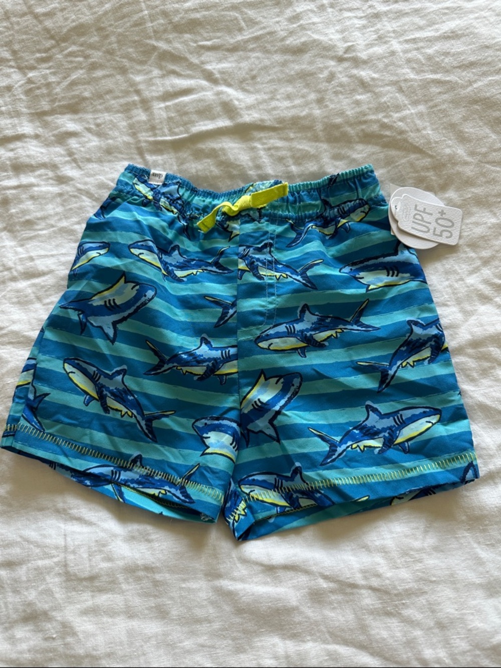 Mudpie boys swim trunks sharks size 12-18 months